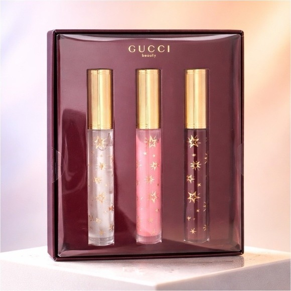 Gucci Other - Gucci Lip Gloss Trio Joslyn Clair, Bertha Pink, Suzanne Brown Plumping 3x6.5ml